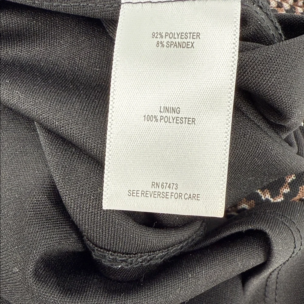 Just Taylor Maxi Dress Sheer Tiered Long Sleeve Boho Print Black L Flowy - Picture 12 of 14